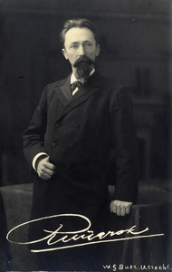 106308 Portret van J.N.W.C.A. Ruijgrok, geboren 1855, componist en toonkunstenaar te Utrecht, overleden Utrecht, 27 ...